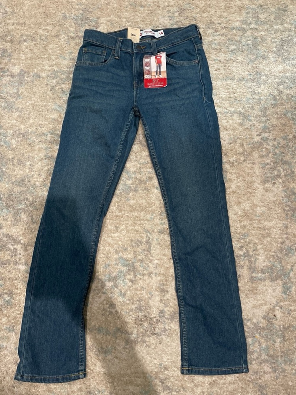 Levi's Kids Dark Blue Straight Jeans